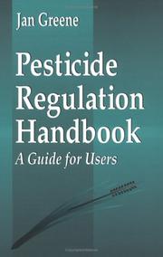 Front cover of Pesticide regulation handbook by Jan Greene