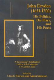 Front cover of John Dryden (1631-1700) by Claude Julien Rawson