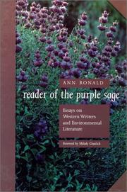 Front cover of Reader of the purple sage by Ann Ronald