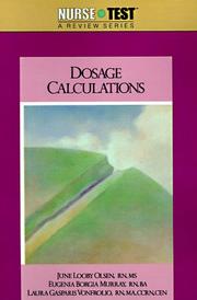 Cover of Dosage calculations by June Looby Olsen