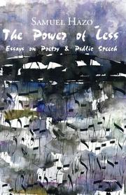 Front cover of The power of less by Samuel John Hazo