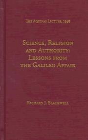 Front cover of Science, religion and authority by Richard J. Blackwell