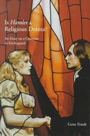 Cover of Is Hamlet a Religious Drama ? by Gene Fendt