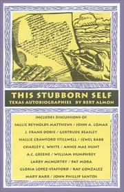 Cover of This stubborn self by Bert Almon