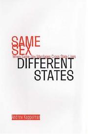 Cover of Same Sex, Different States by Andrew Koppelman