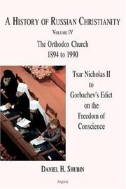 Front cover of A History of Russian Christianity by Daniel H. Shubin
