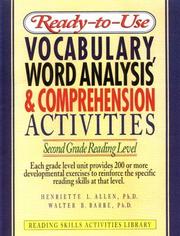 Front cover of Ready-to-use vocabulary, word analysis & comprehension activities by Henriette L. Allen
