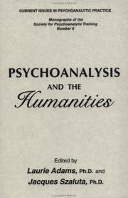 Front cover of Psychoanalysis and the humanities by Laurie Adams