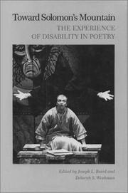 Front cover of Toward Solomon's mountain : the experience of disability in poetry by Joseph L. Baird