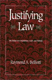 Cover of Justifying Law by Raymond A. Belliotti