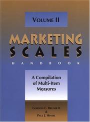 Front cover of Marketing Scales Handbook, Volume II by Gordon C. Bruner II