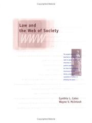 Front cover of Law and the web of society by Cynthia L. Cates