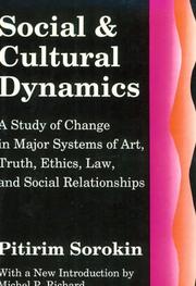 Front cover of Social and cultural dynamics by Pitirim Aleksandrovich Sorokin
