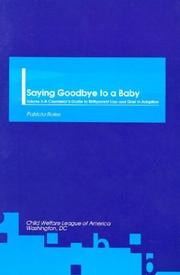 Front cover of Saying goodbye to a baby by Patricia Roles