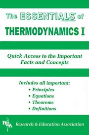 Front cover of The essentials of thermodynamics by Research and Education Association