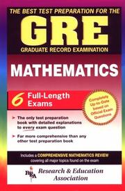 Front cover of GRE Mathematics Test Preparation by Agrawal, Om Prakash Ph. D.