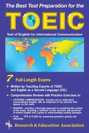 Front cover of The best test preparation for the TOEIC, Test of English for International Communication by Janet Belkin