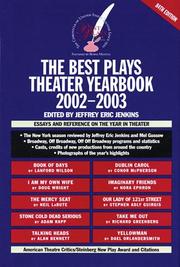 Front cover of The Best Plays Theater Yearbook 2002-2003 by Jeffrey Eric Jenkins