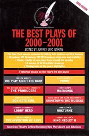 Front cover of The Best Plays of 2000-2001 by Jeffrey Eric Jenkins