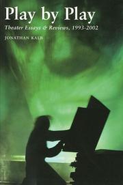 Cover of Play by Play by Jonathan Kalb