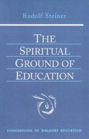 Front cover of Spiritual ground of education by Rudolf Steiner