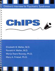 Front cover of Children's interview for psychiatric syndromes by Ronald A. Weller