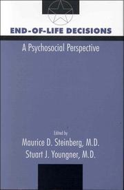 Front cover of End-of-life decisions by Maurice Steinberg