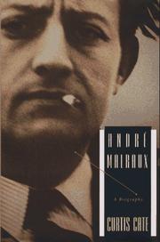 Cover of André Malraux by Curtis Cate