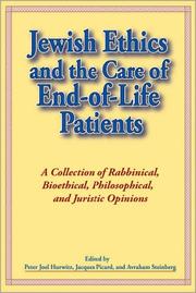 Front cover of Jewish ethics and the care of end-of-life patients by Jacques Picard