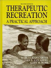 Front cover of Therapeutic recreation by Marcia Jean Carter