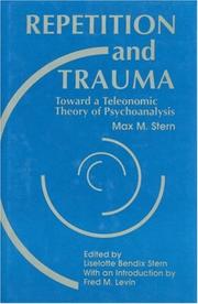 Cover of Repetition and trauma by Max M. Stern