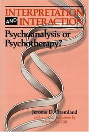 Cover of Interpretation and interaction by Jerome D. Oremland