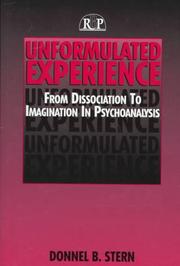 Cover of Unformulated experience by Donnel B. Stern