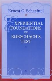 Cover of Experiential Foundations of Rorschach's Test by Ernest G. Schachtel