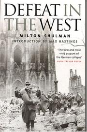 Front cover of Defeat in the West by Milton Shulman