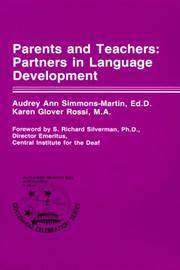 Front cover of Parents and teachers by Audrey Simmons-Martin