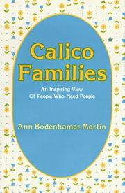 Front cover of Calico families by Ann Bodenhamer Martin