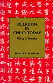 Front cover of Religion in China today by Donald E. MacInnis