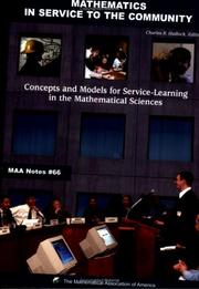 Front cover of Mathematics in Service to the Community by Charles R. Hadlock