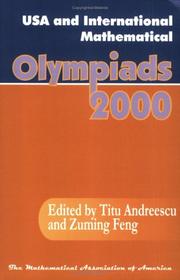 Front cover of USA and International Mathematical Olympiads 2000 by Titu Andreescu