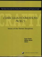 Cover of The Curriculum Foundations Project by Susan L. Ganter
