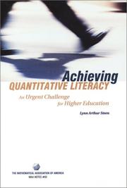 Cover of Achieving Quantitative Literacy by Lynn Arthur Steen