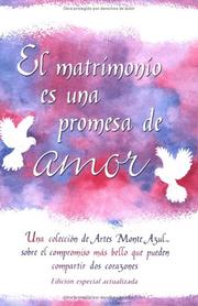 Front cover of El Matrimonio es una promesa de amor by Gary Morris