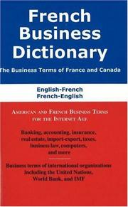 Cover of French Business Dictionary by Morry Sofer