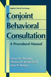 Cover of Conjoint behavioral consultation by Susan M. Sheridan