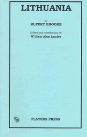 Cover of Lithuania by Brooke, Rupert