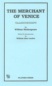 Front cover of The merchant of Venice by William-Alan Landes