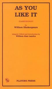 Cover of As you like it by William-Alan Landes