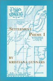 Front cover of Settlement Poems 1 by Krisjana Gunnars