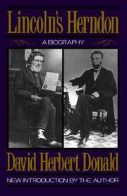Front cover of Lincoln's Herndon by David Herbert Donald